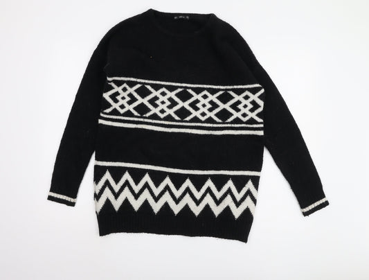 Womens UK Size S Zara Black Pullover Jumper