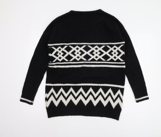 Womens UK Size S Zara Black Pullover Jumper