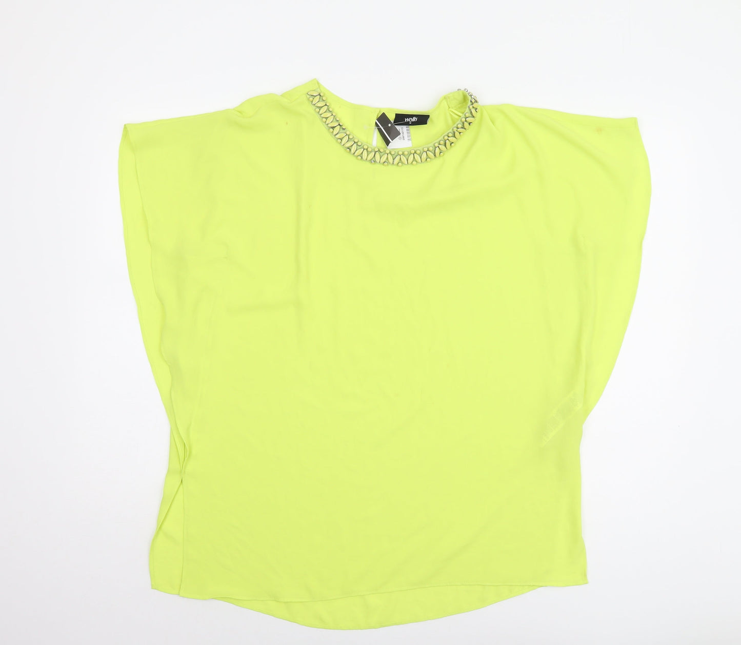 Womens UK Size M Wallis Green Tunic Blouse
