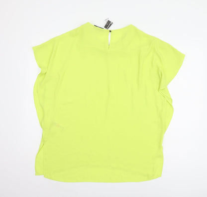 Womens UK Size M Wallis Green Tunic Blouse