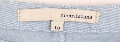 River Island Women's Blue Crochet Shorts Size 10