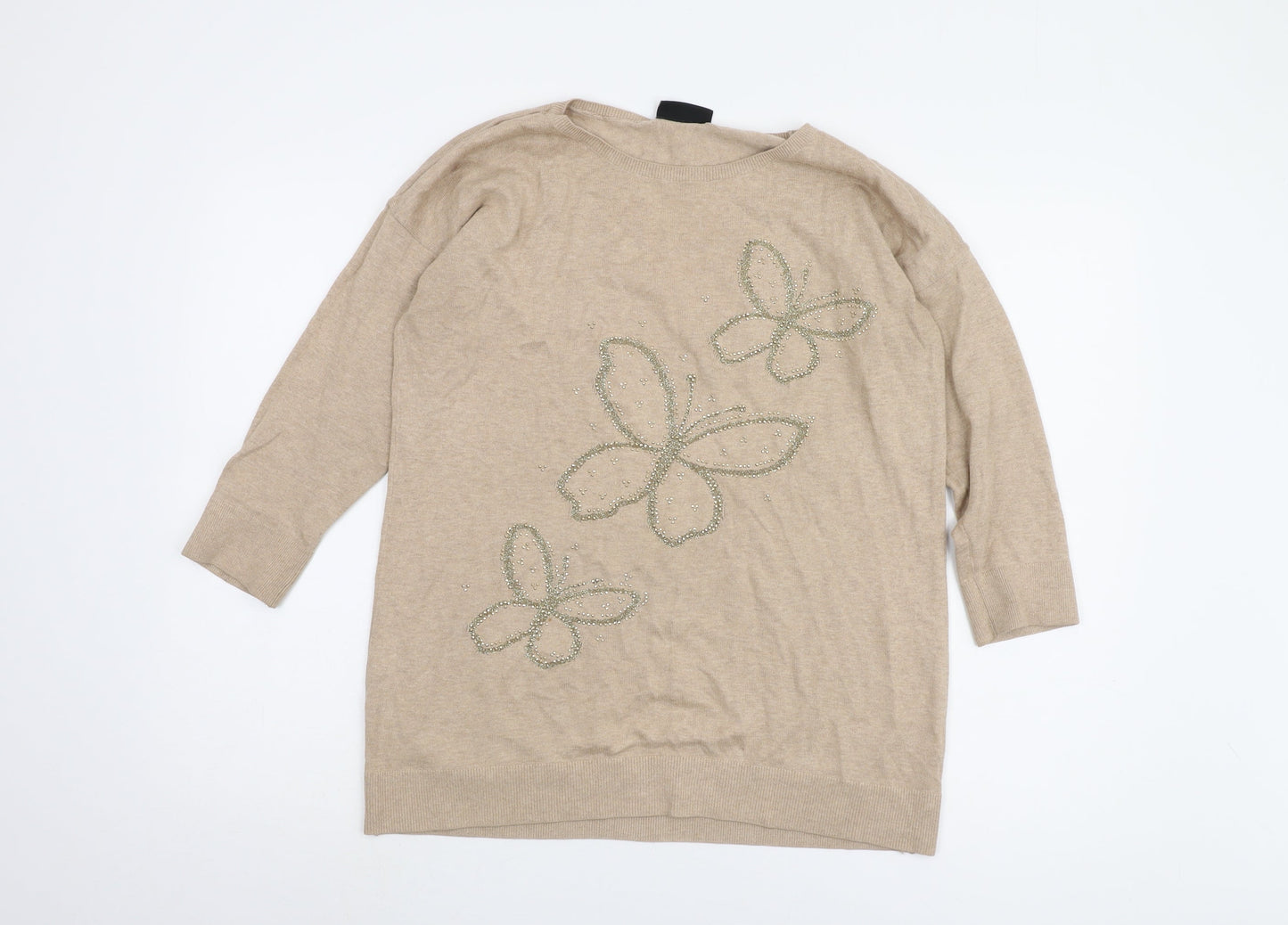 Womens UK Size S Wallis Beige Pullover Jumper