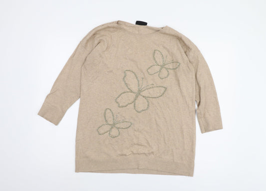Womens UK Size S Wallis Beige Pullover Jumper