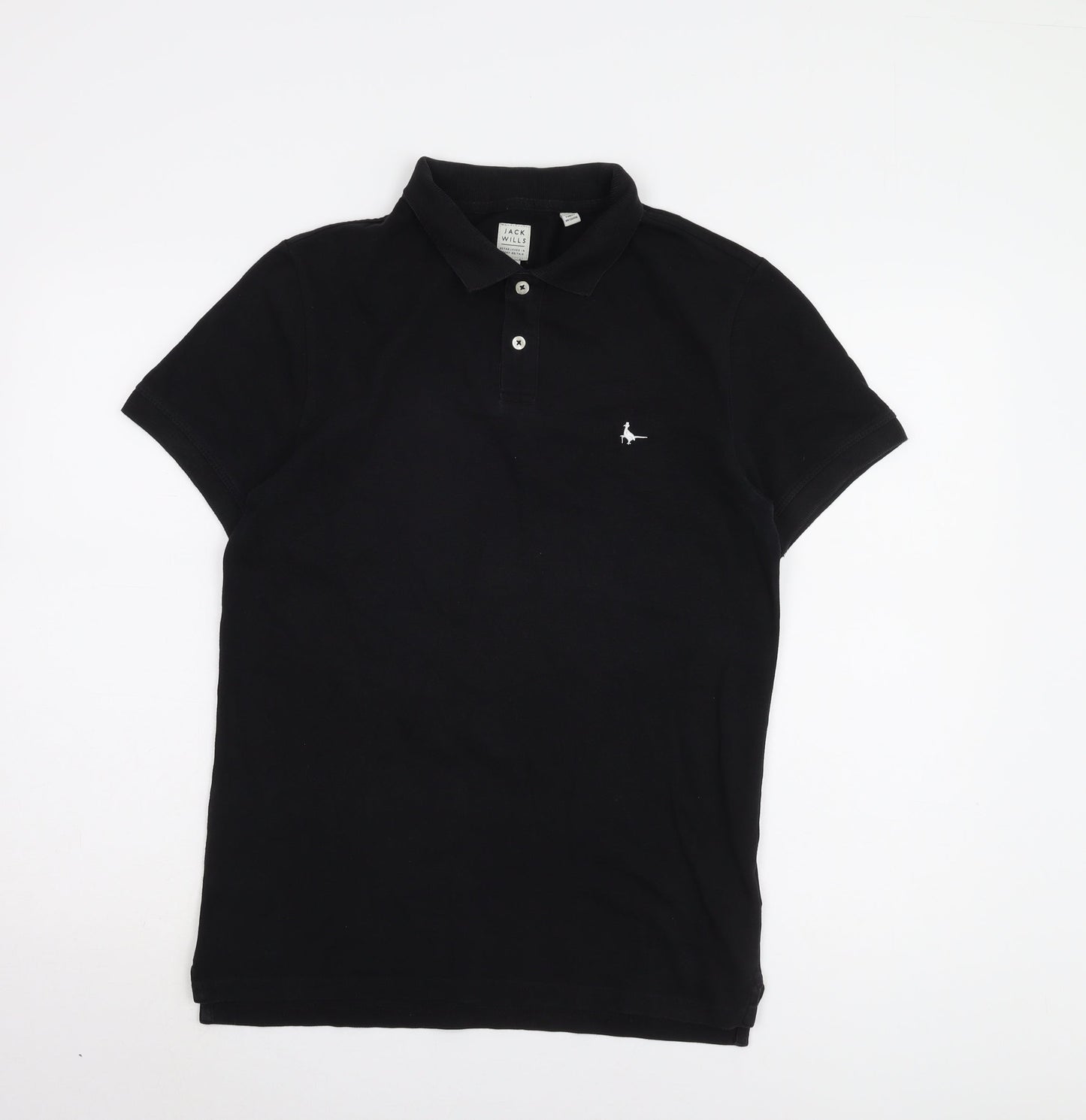 Jack Wills Men's Black Polo Shirt, Size S, Casual Wear