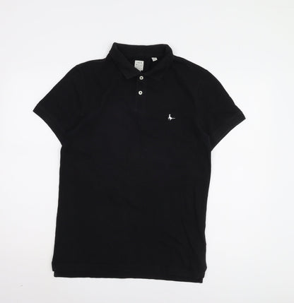 Jack Wills Men's Black Polo Shirt, Size S, Casual Wear