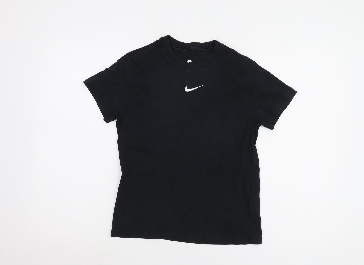 Nike Boys Black T-Shirt M Size Relaxed Fit Casual Logo