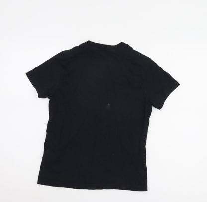Nike Boys Black T-Shirt M Size Relaxed Fit Casual Logo