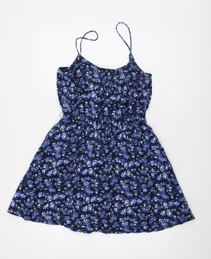 Jack Wills Women's Blue Floral Dress Size 10