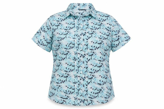 Womens UK Size 16 BHS Blue Basic Button-Up