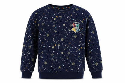 Front view of Marks & Spencer girls’ blue harry potter pullover sweatshirt