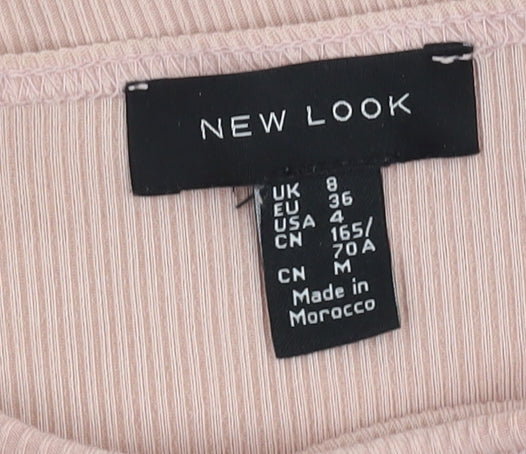 New Look Women's Pink Off-Shoulder Bodysuit Size 8