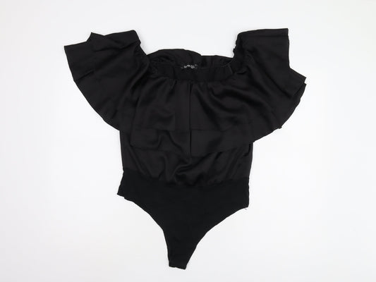 Boohoo Women’s Black Off Shoulder Bodysuit UK 10
