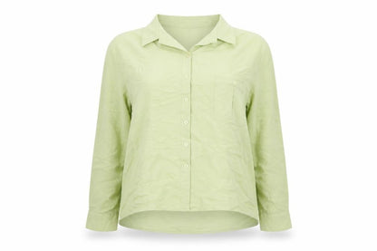 Womens UK Size 18 Debenhams Green Basic Button-Up