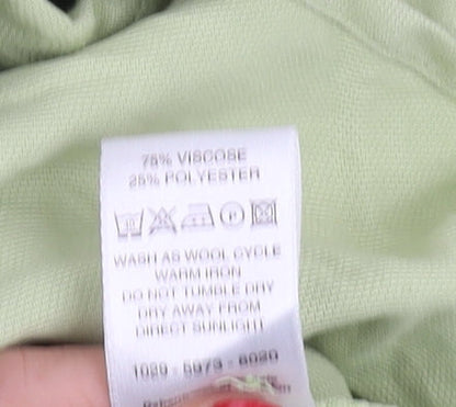 Womens UK Size 18 Debenhams Green Basic Button-Up