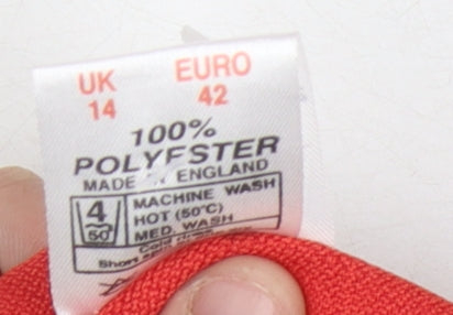 Womens UK Size 14 Saira of Manchester Regular Fit  Red Trousers