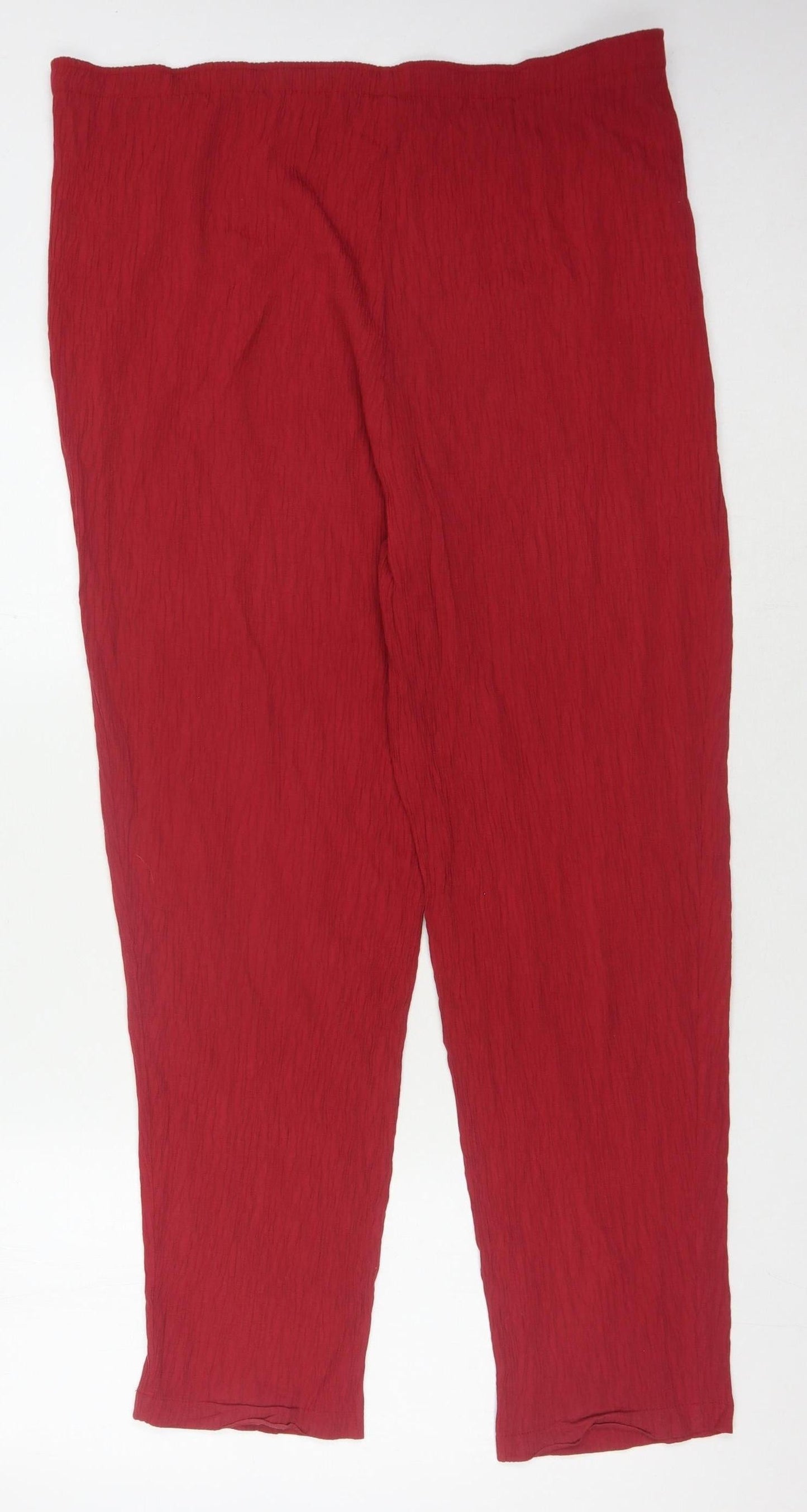 Womens UK Size 18 Essentials   Red Trousers