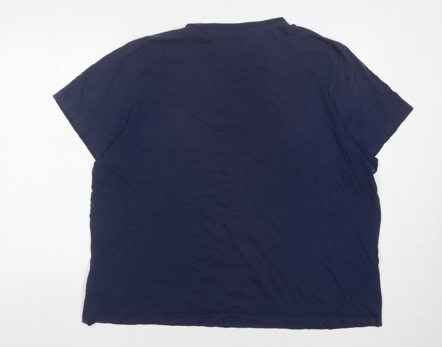 Nike Men's Blue 2XL Crew Neck T-Shirt with Logo