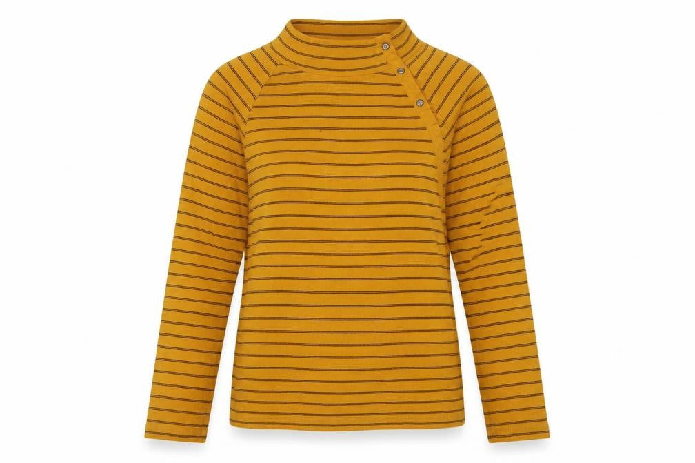 Karen Millen Women's Striped Yellow T-Shirt UK 12
