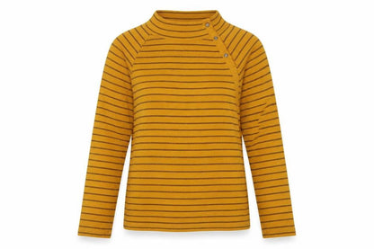 Karen Millen Women's Striped Yellow T-Shirt UK 12
