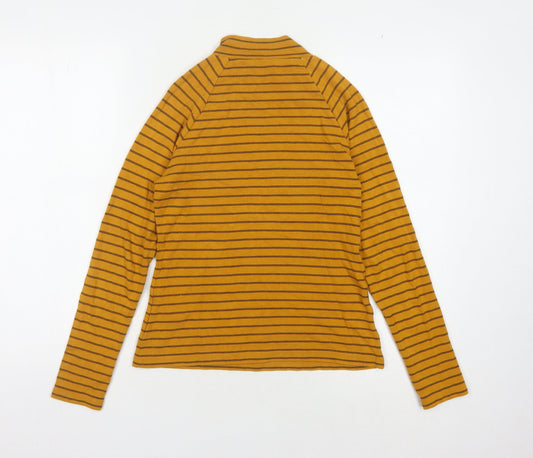 Karen Millen Women's Striped Yellow T-Shirt UK 12