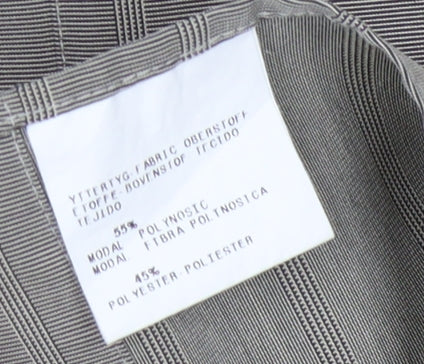 Melka Men's Grey Striped Button-Up Shirt - Size M