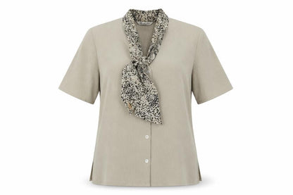 Womens UK Size 12 Berkertex Beige Basic Blouse