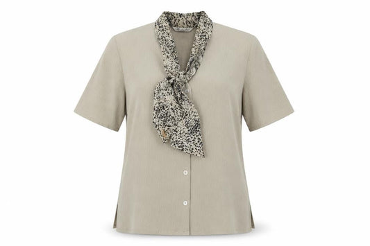 Womens UK Size 12 Berkertex Beige Basic Blouse