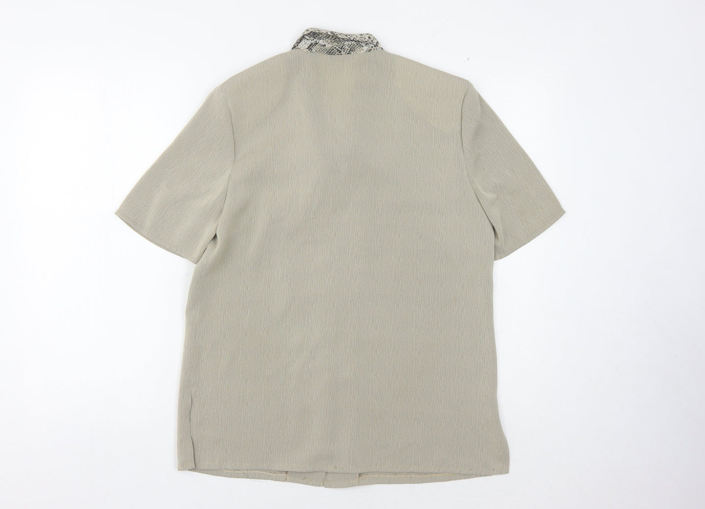 Womens UK Size 12 Berkertex Beige Basic Blouse