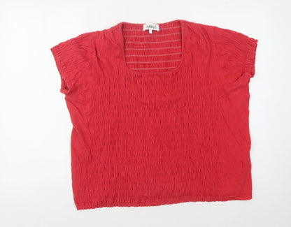 Womens UK Size 18 Afibel Red Basic T-Shirt
