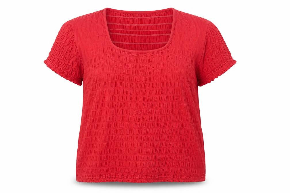 Womens UK Size 18 Afibel Red Basic T-Shirt