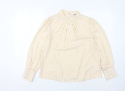 Womens UK Size 12 Dorothy Perkins Ivory Basic Blouse