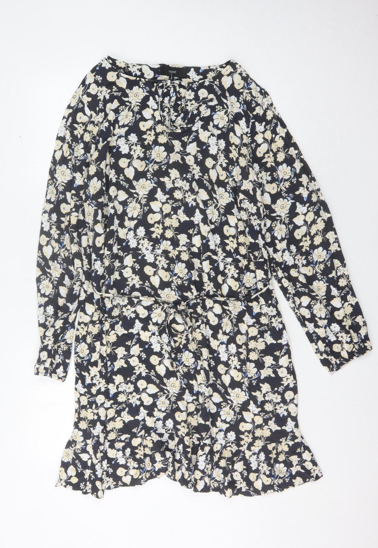 Next Women’s Blue Floral Long Sleeve Dress Size 18