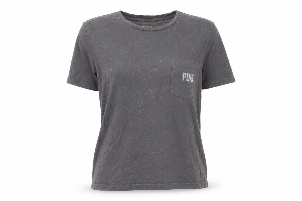 Womens UK Size M PINK Grey Basic T-Shirt