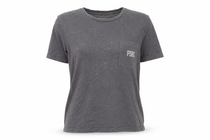 Womens UK Size M PINK Grey Basic T-Shirt