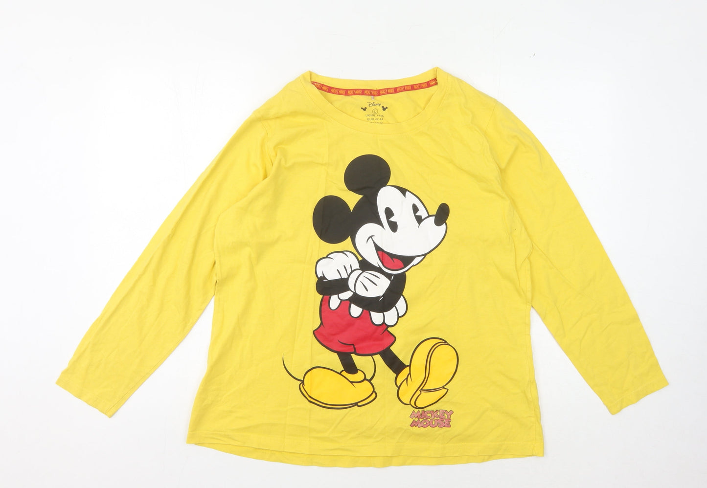 Unisex Adults UK Size L Disney Yellow Basic T-Shirt