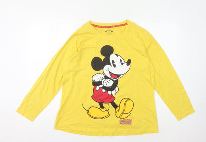 Unisex Adults UK Size L Disney Yellow Basic T-Shirt