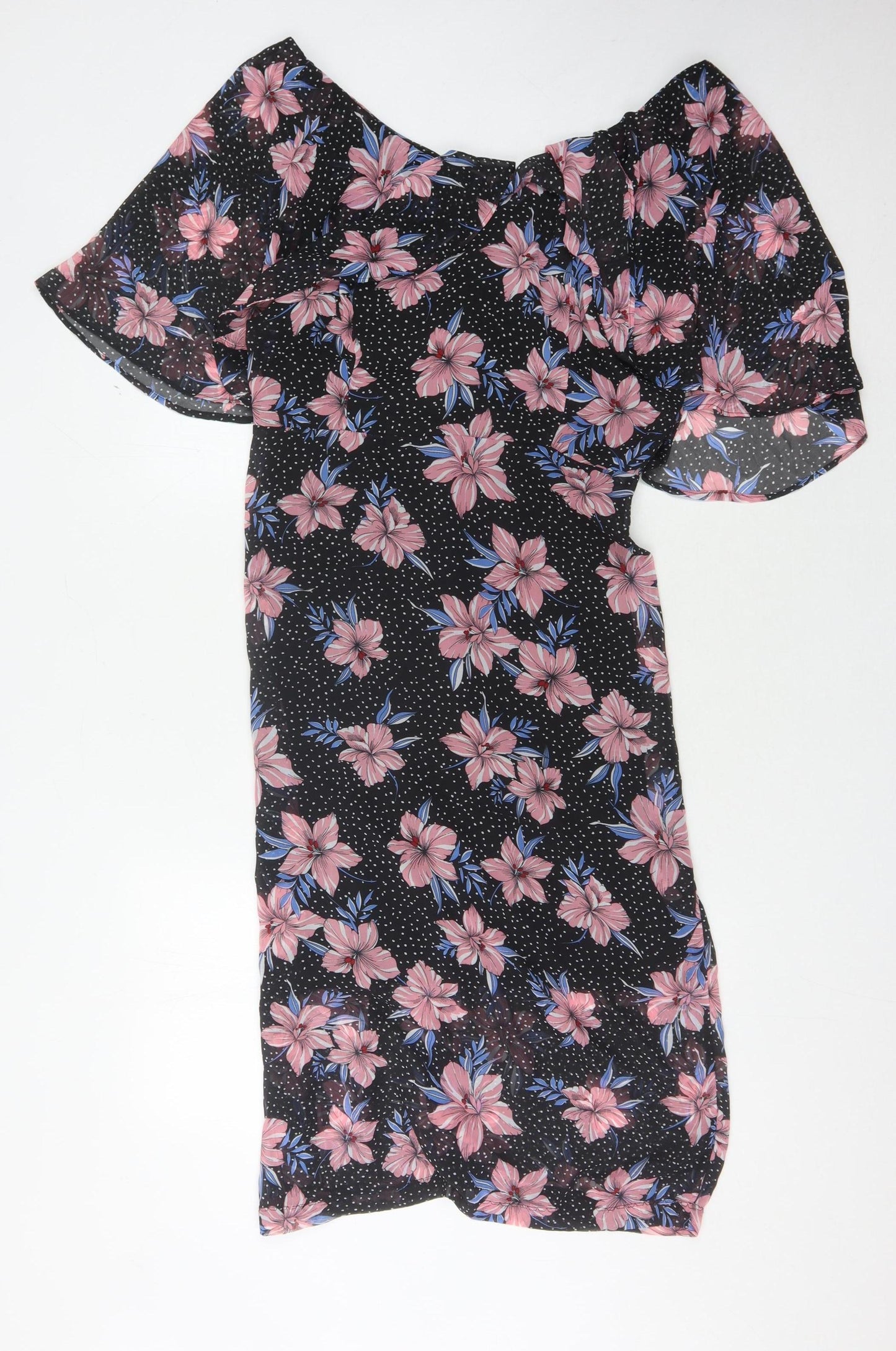 Girls On Film Women's Floral Dress, Multicoloured Size 14