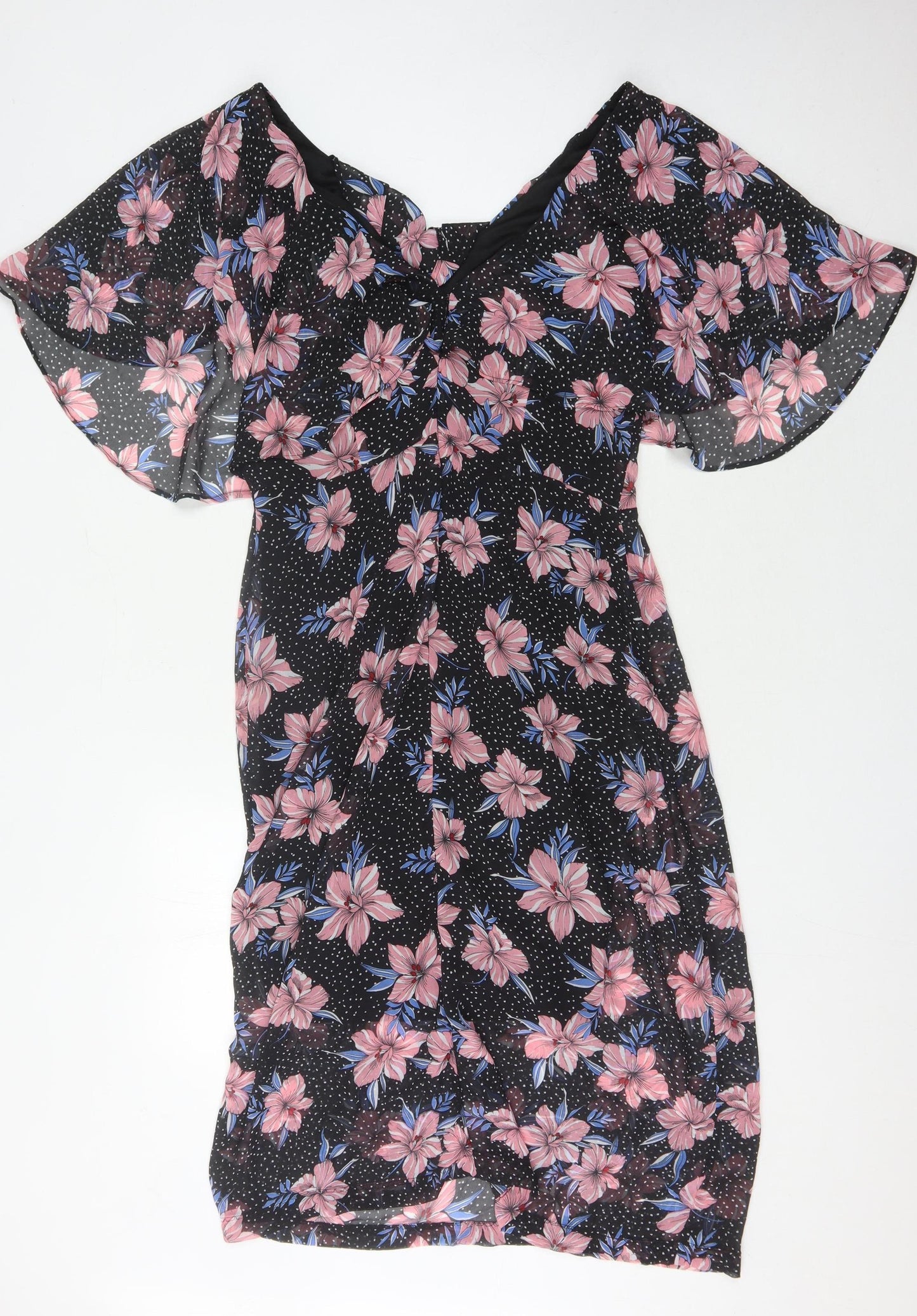 Girls On Film Women's Floral Dress, Multicoloured Size 14