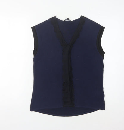 Womens UK Size 10 NEXT Blue Basic Blouse