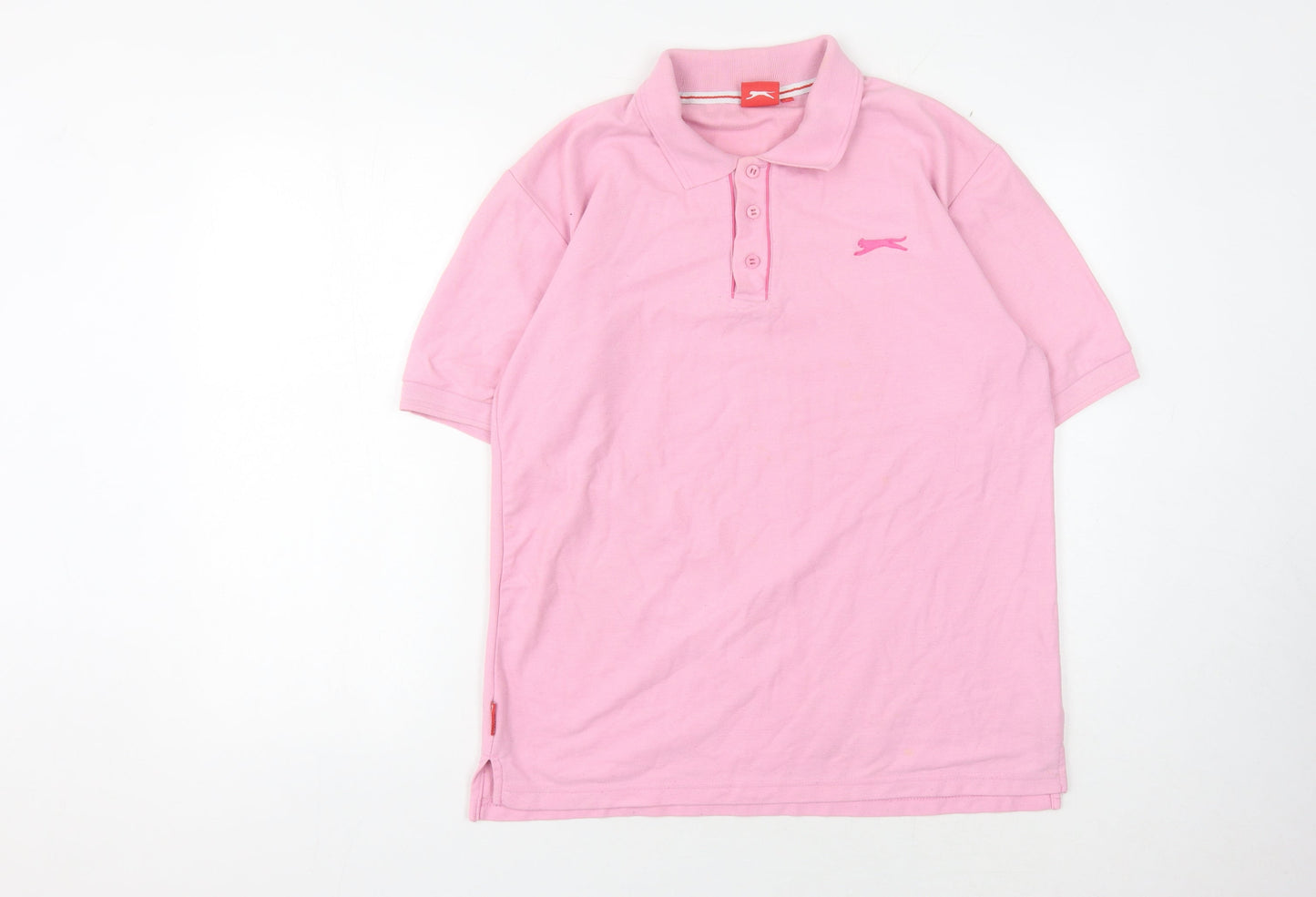 Unisex Adults UK Size L Slazenger Pink Basic Polo