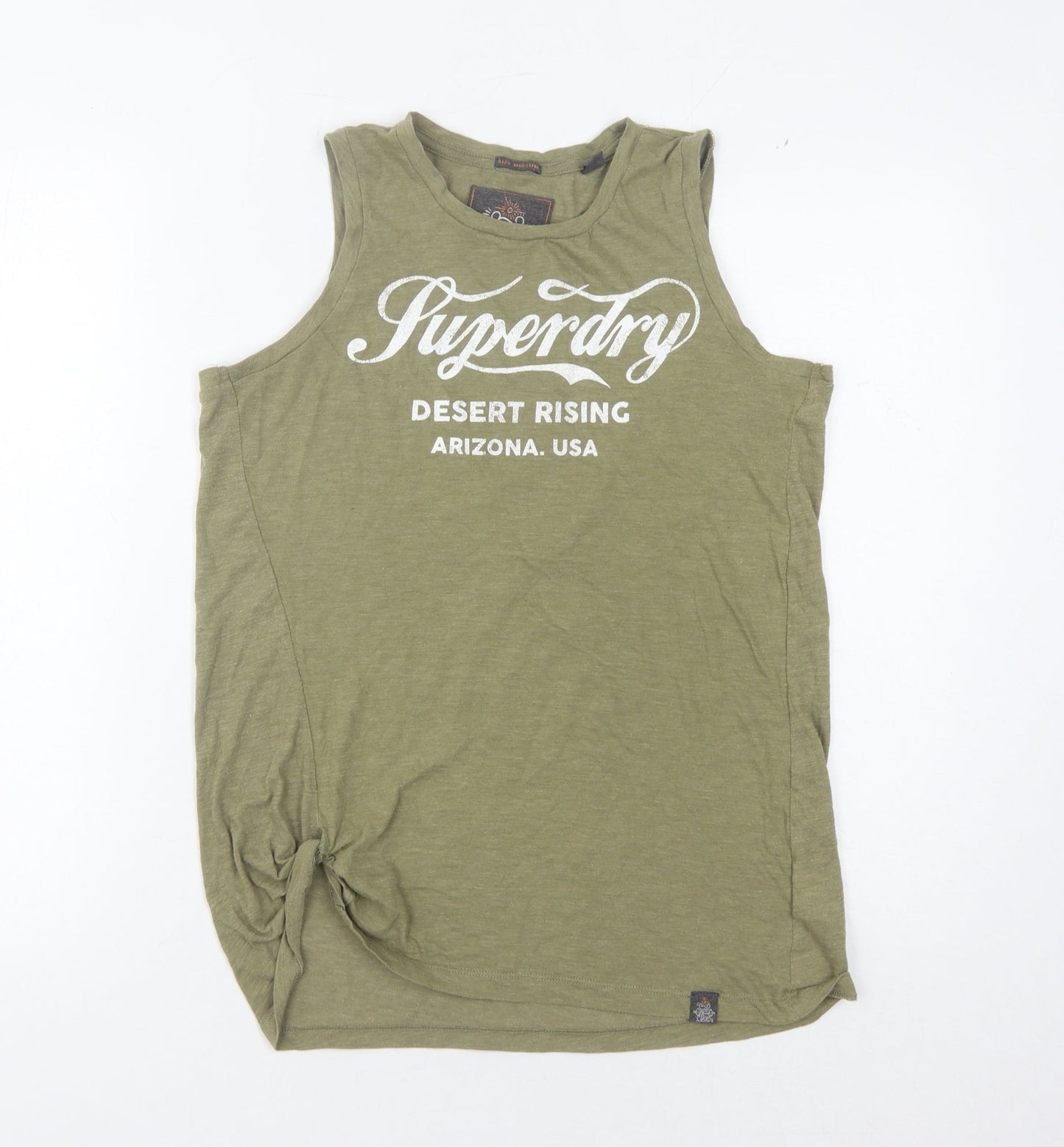 Unisex Adults UK Size M Superdry Green Basic Tank