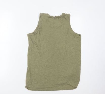 Unisex Adults UK Size M Superdry Green Basic Tank