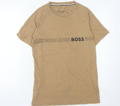 Mens UK Size S Boss Beige  T-Shirt
