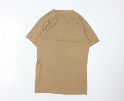Mens UK Size S Boss Beige  T-Shirt