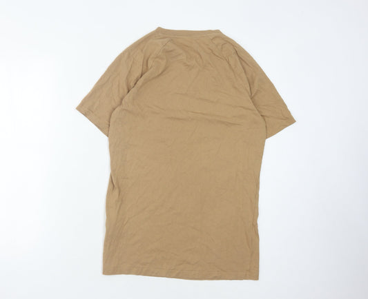 Mens UK Size S Boss Beige  T-Shirt