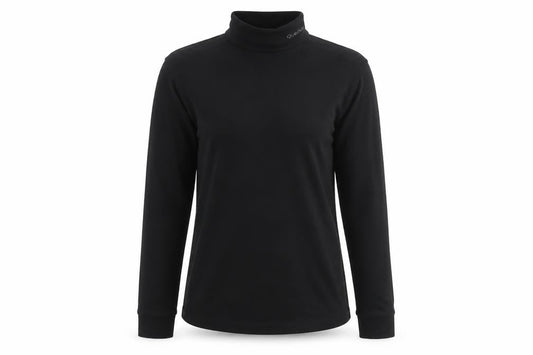 Quechua Women's Black Long Sleeve Mock Neck Shirt