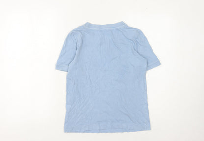 Zara Women's Blue Basic T-Shirt, Size S, Casual Wear