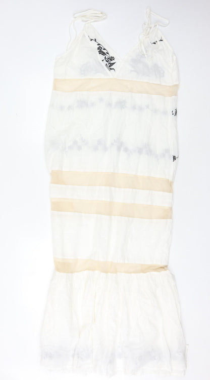 ASOS Women's Ivory Floral Slip Dress Size 12