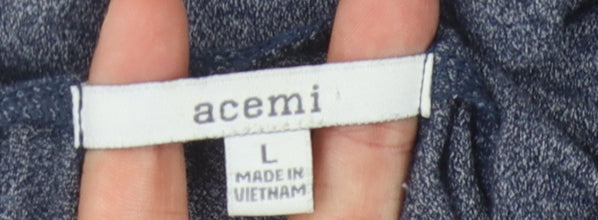 Acemi Women's Blue Hoodie L with Hood