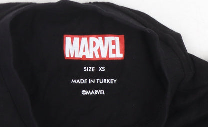 Marvel Unisex Black XS T-Shirt Thor Design
